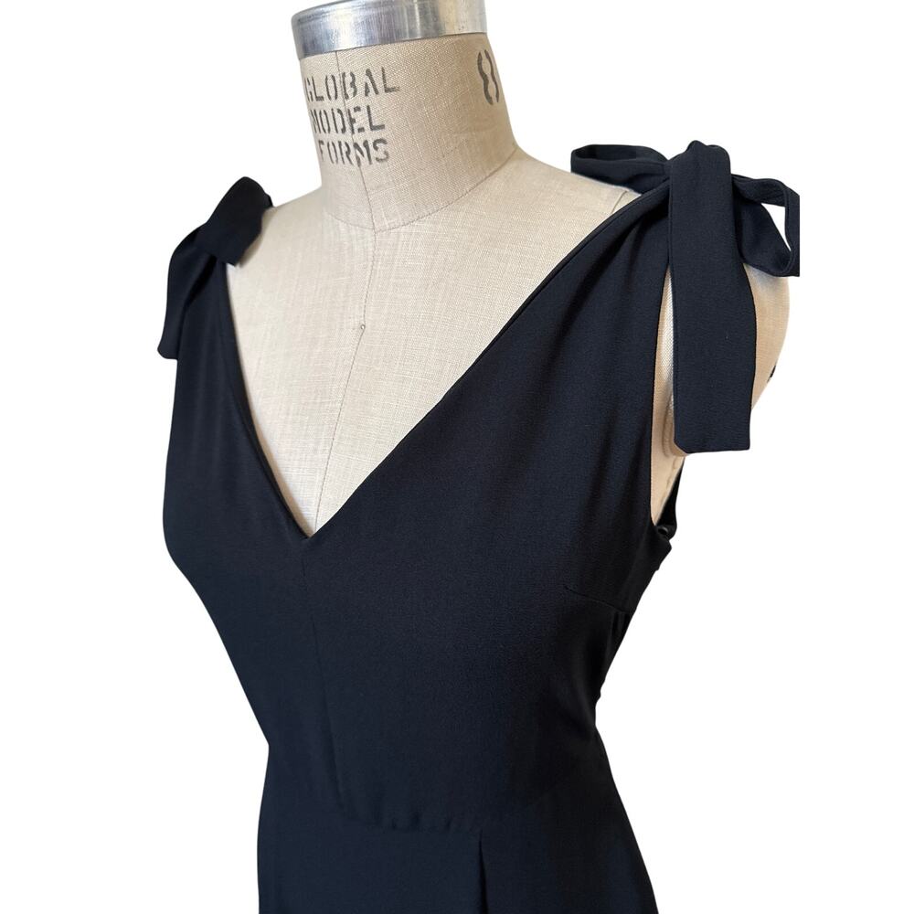 Mossimo Black Tie Shoulder Midi Fit & Flare Dress Size Small - Picture 2 of 7
